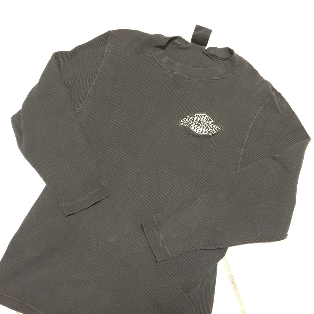 Vintage Harley Davidson ribbed long sleeve large